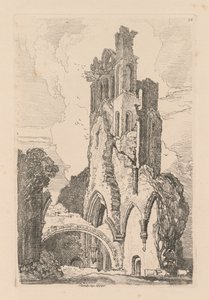 Liber Studiorum : Planche 34, Abbaye de Llanathony, Monmouthshire - John Sell Cotman