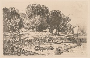 Liber Studiorum : Planche 8, Millbank sur la Tamise - John Sell Cotman