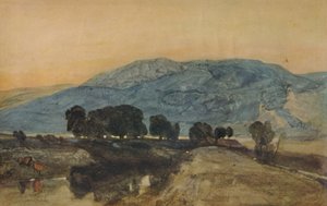 Paysage rocheux, coucher de soleil, 1923 - John Sell Cotman