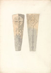 Études de deux couvercles de cercueils provenant d