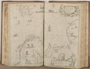 Carte des côtes maritimes de la Russie, de la Laponie, du Finmarke, de la Nouvelle-Zemble et du Groenland, 1671