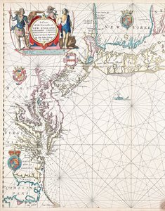 Carte des côtes maritimes de la Nouvelle-Angleterre, du New Jersey, de la Virginie, du Maryland et de la Caroline de Cape Cod à Cape Hatteras