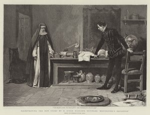 Illustration de la nouvelle histoire de H. Rider Haggard, intitulée La Fille de Montezuma