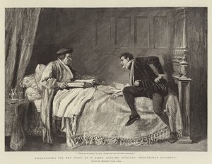 Illustration de la nouvelle histoire de H Rider Haggard, intitulée La Fille de Montezuma