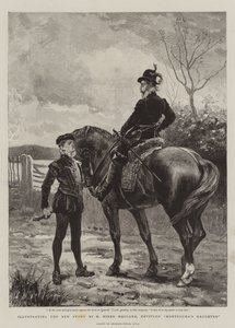 Illustration de la nouvelle histoire de H Rider Haggard, intitulée La Fille de Montezuma