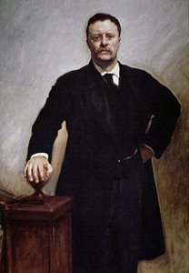 Théodore Roosevelt (lithographie en couleur) - John Singer (after) Sargent