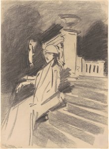 Près de la fontaine, Villa Torlonia, Frascati, Italie, vers 1907 - John Singer Sargent