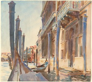Amarrages de gondoles sur le Grand Canal, 1904-1907 - John Singer Sargent