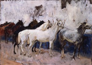 Chevaux à Palma, Majorque, Espagne, 1908 - John Singer Sargent