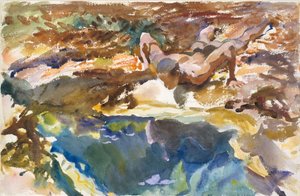 Homme et Piscine, Floride, 1917 - John Singer Sargent