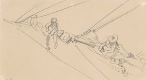 Hommes sur un espar, c.1876 - John Singer Sargent