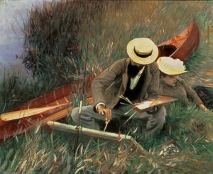 Paul Helleu dessinant sa femme, 1889 - John Singer Sargent