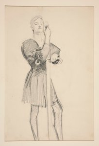 Figure debout avec une lance - John Singer Sargent