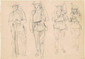 Études pour "Entrer en guerre" - John Singer Sargent
