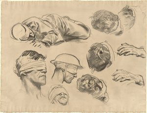 Études pour "Gazés" - John Singer Sargent