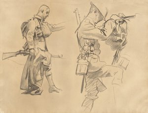 Études pour Gassed [recto], 1918-1919 - John Singer Sargent