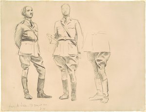Études pour "Officiers généraux de la Première Guerre mondiale" - John Singer Sargent