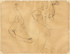Études de nus masculins (verso)