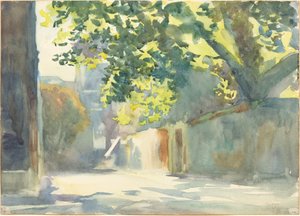 Mur ensoleillé sous un arbre, vers 1913 - John Singer Sargent