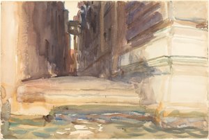 La Calle della Rosa avec le Monte di Pietà, Venise, vers 1904 - John Singer Sargent