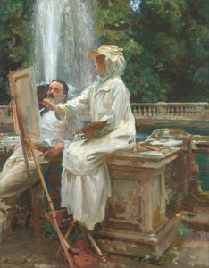 La fontaine, Villa Torlonia, Frascati, Italie