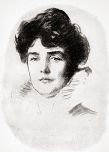 Jeanette Jennie Jerome, Lady Randolph Churchill et mère de Sir Winston Churchill - John Singer after Sargent