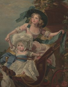 Deux princesses, Sophia et Amelia, filles de Sa Majesté, le roi George III, vers 1785 - John Singleton (after) Copley