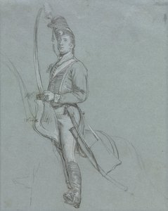 Un officier hussard à cheval, 1812 - John Singleton Copley