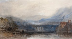 Pluie, vapeur et vitesse ; Le viaduc ferroviaire - John Skinner Prout