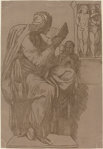 Une Sibylle lisant - John Skippe after Michelangelo