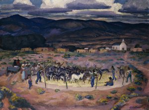 Ânes Battant le Grain - John French Sloan