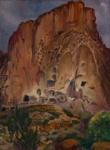 Habitations troglodytes, Pajarito - John French Sloan