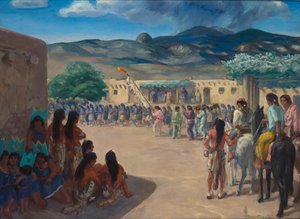 Danse à Cochiti Pueblo, Nouveau-Mexique - John French Sloan