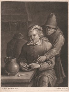 Un fumeur assis à table - John Smith