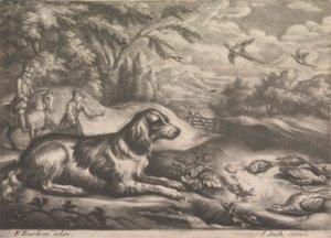 Chien de chasse et faisans - John Smith