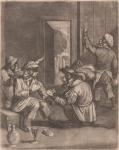Singes jouant aux cartes - John Smith