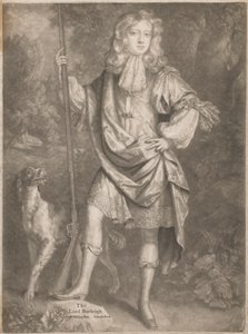 Le Seigneur Burleigh [jeune, debout, un fusil à la main et un épagneul à ses côtés] - John Smith