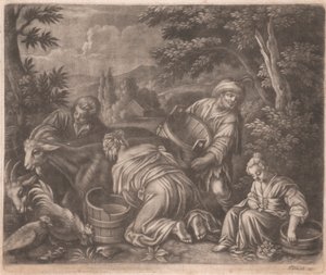 Femme trayant une chèvre - John Smith