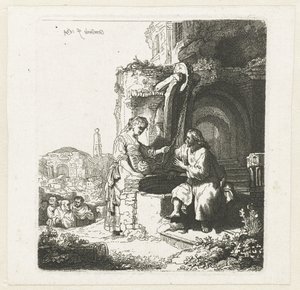 Christ et la femme de Samarie parmi les ruines - John Smith of Chichester