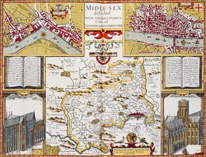 Le Middlesex décrit avec les villes les plus célèbres de Londres et Westminster, tiré de 
