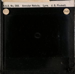 Plaque de verre astronomique de la Nébuleuse Annulaire dans la Lyre - John Stanley Plaskett