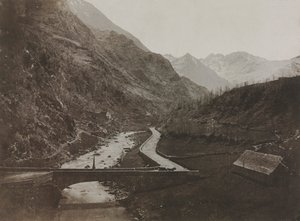 Vue le long de la route de Luz, Portugal, 1852-1853