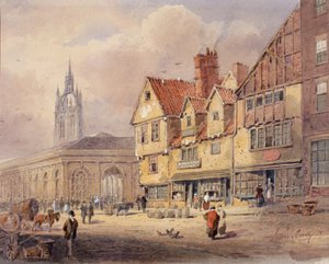 Vieux bâtiments, Union Street et Corn Exchange avant la construction de l