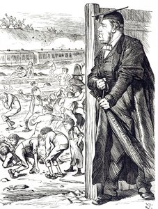 Un dessin humoristique représentant William Vernon Harcourt (1827-1904) qui, lorsqu