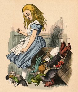 Alice et les animaux. Chaos et la cour, 1889 - John Tenniel