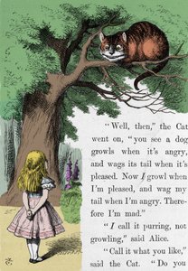 Alice et le Chat, illustration par Sir John Tenniel pour la première édition d