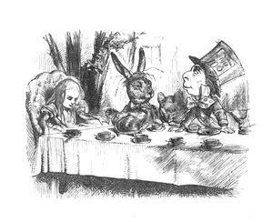 Alice à la fête du thé du Chapelier fou, 1889 - John Tenniel