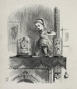 Alice traversant le miroir - dans «Les aventures d