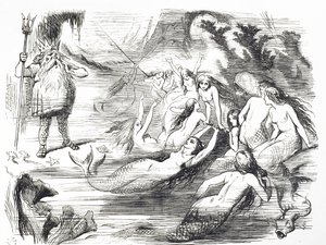 Caricature commentant la deuxième tentative de poser le câble télégraphique transatlantique - John Tenniel