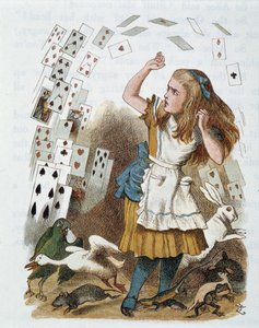 Cartes à jouer - dans « Alice au pays des merveilles » par Lewis Carroll, illustration de John Tenniel (1820-1914) - John Tenniel